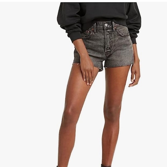 Levi’s 501 original black gray shorts. Size 25 . New. - Picture 1 of 8